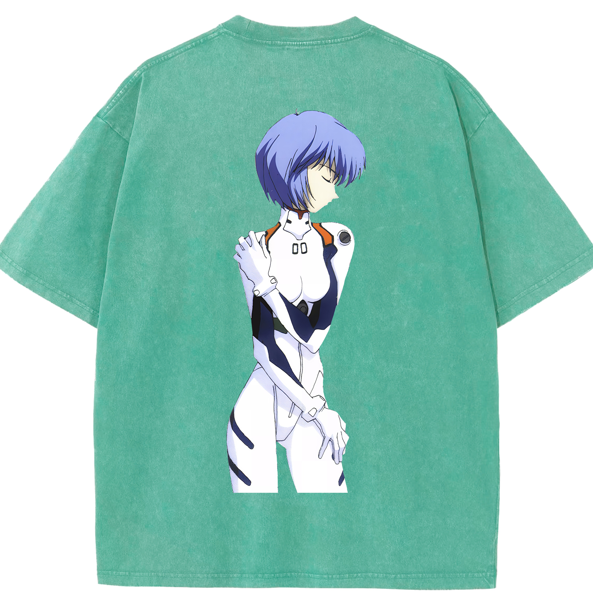 （画像用） EVA 新世紀エヴァンゲリオン 綿100% ヴィンテージ風 半袖Tシャツ（背面プリント）